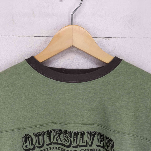 クイックシルバー Quiksilver フロントロゴプリントリンガーTシャツ メンズ JPN:L