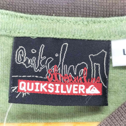 クイックシルバー Quiksilver フロントロゴプリントリンガーTシャツ メンズ JPN:L