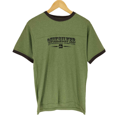 クイックシルバー Quiksilver フロントロゴプリントリンガーTシャツ メンズ JPN:L