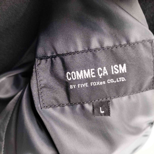 コムサイズム COMME CA ISM lamb leather 羊革 レザー切り替え ピーコート メンズ JPN:L