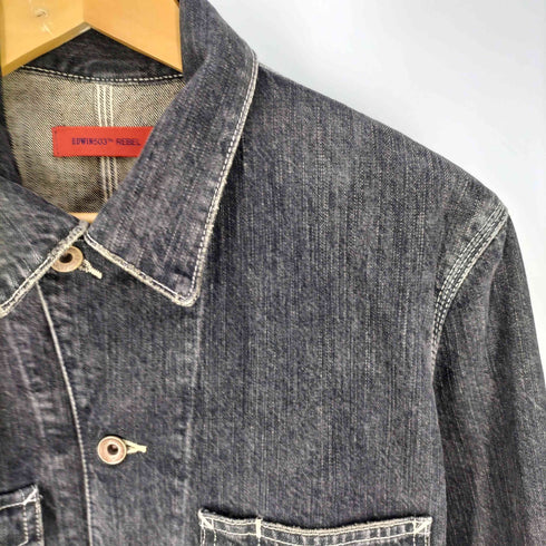エドウィン EDWIN 503REBEL USED加工 デニムカバーオール メンズ import:M