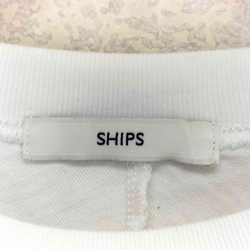 シップス SHIPS ロング リブ スリーブ フリル カットソー レディース