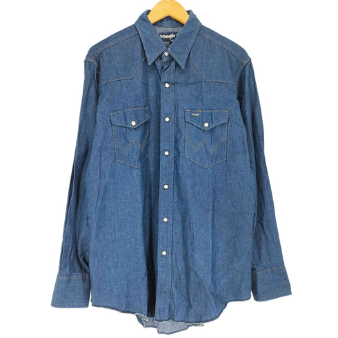 ラングラー Wrangler USA製 ウエスタンデニムシャツ メンズ 16 1/2