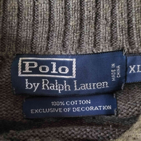 ポロバイラルフローレン Polo by RALPH LAUREN ハーフジップコットンニット メンズ JPN:XL