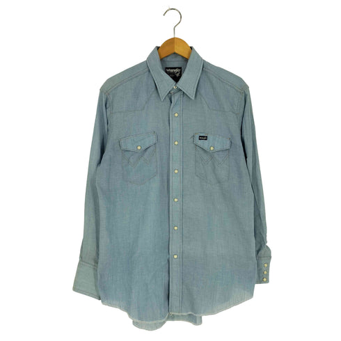 ラングラー Wrangler USA製 ウエスタンシャツ シャンブレー メンズ 16 1/2