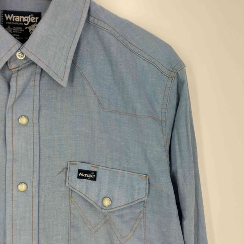 ラングラー Wrangler USA製 ウエスタンシャツ シャンブレー メンズ 16 1/2