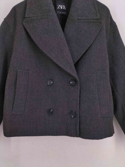ザラ ZARA ショート丈ダブルブレストコート レディース import:S