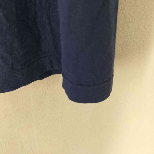 90-00S HRLA USA製 袖裾シングル 星条旗プリントクルーネックTシャツ メンズ import:L