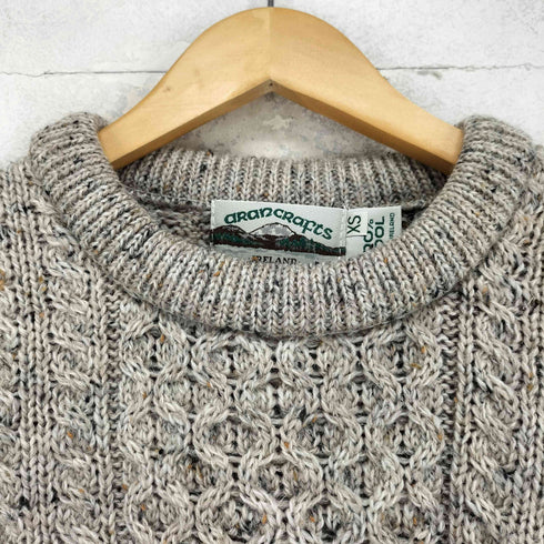アランクラフト aran crafts 90s- カラーネップ フィッシャーマンニット レディース XS