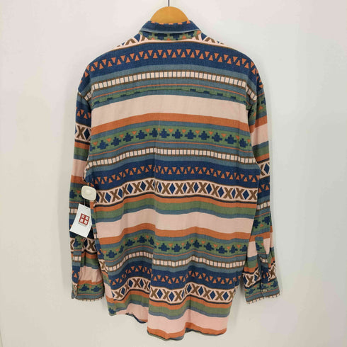 NEW FAST ネイティブ柄 コットン L/S シャツ メンズ import:M
