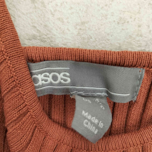 エイソス asos リブニットキャミソールワンピース レディース UK 4