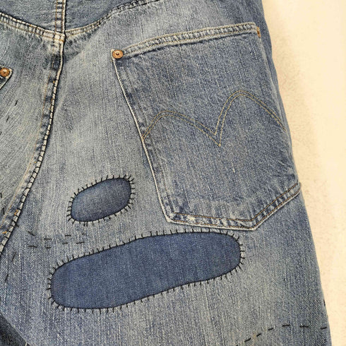リーバイスヴィンテージクロージング Levis Vintage Clothing 1915モデル 501XX シンチバック ステッチダメージデザインボタンフライデニムパンツ レディース W29
