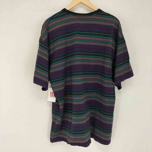 ダブルタップス WTAPS ロゴ刺繍 ボーダー クルーネック 半袖Tシャツ カットソー メンズ JPN:4