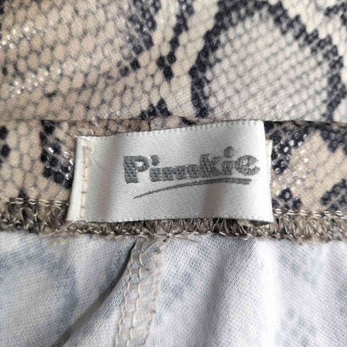 Pinnkie パイソンプリント フレアパンツ レディース