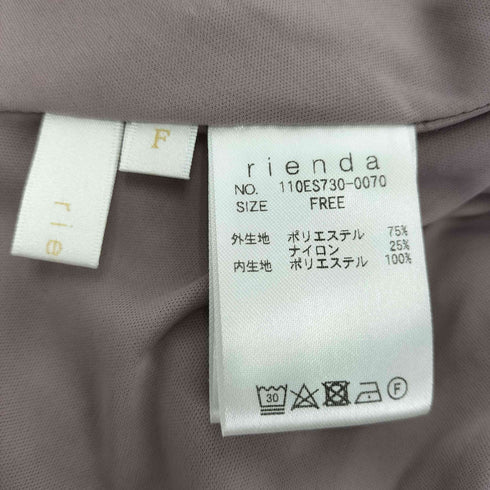 リエンダ rienda 袖フレアカシュクールBL レディース FREE