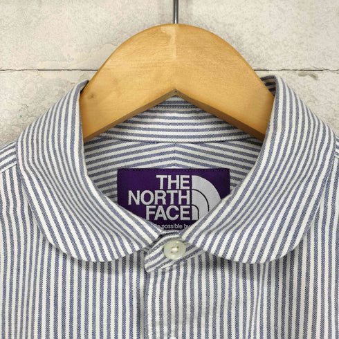 ノースフェイスパープルレーベル THE NORTH FACE PURPLE LABEL ロゴ刺繍ストライプシャツ レディース WS