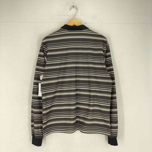 polysooem ボーダー柄L/Sポロシャツ import レディース ONESIZE