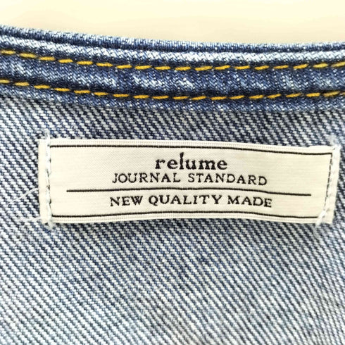 ジャーナルスタンダードレリューム JOURNAL STANDARD relume ノーカラー デニムジャケット レディース