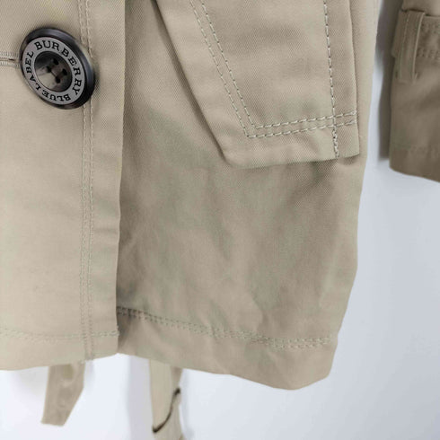バーバリーブルーレーベル BURBERRY BLUE LABEL Gun Flap Double Balmacaan Coat 裏地ノバチェック ガンフラップ付き ダブル バルマカーン ステンカラー ロング コート レディース 36