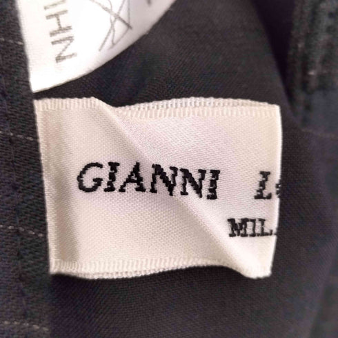 gianni lo giudice リネン混 ストライプ スラックス レディース 40