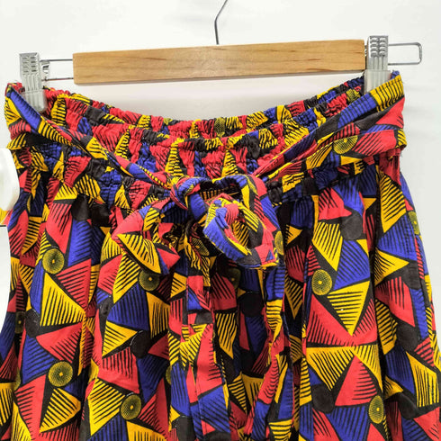 Rainbow 総柄 タック フレア バテック スカート レディース ONE SIZE