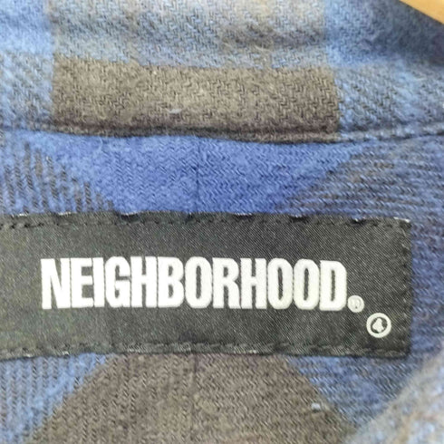 ネイバーフッド NEIGHBORHOOD FADE/C-SHIRT LS ロゴプリントネルシャツ メンズ JPN:L