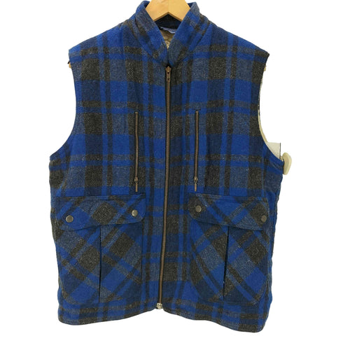 Northern Summit 裏ボア ジップアップ チェック ベスト メンズ import:M
