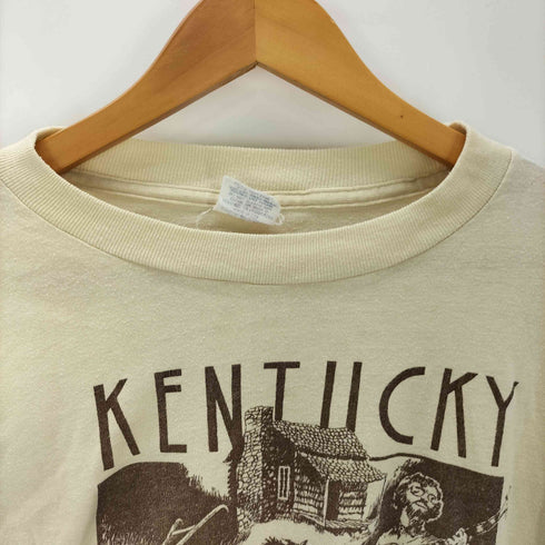 80-90S GRUMBLES USA製 KENTUCKY プリント Tシャツ 袖シングル メンズ import:M
