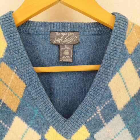 LORD&TAYLOR アーガイル柄 ラムウール ニットベスト レディース M