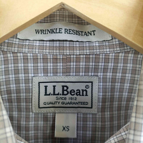 エルエルビーン L.L.Bean WRINKLE RESISTANT ボタンダウンチェックシャツ メンズ XS