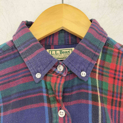 エルエルビーン L.L.Bean USA製 ボタンダウン ネルシャツ レディース import:S