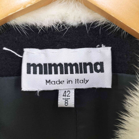 MIMMINA イタリア製 ファーカラー ウールコート レディース 42/8