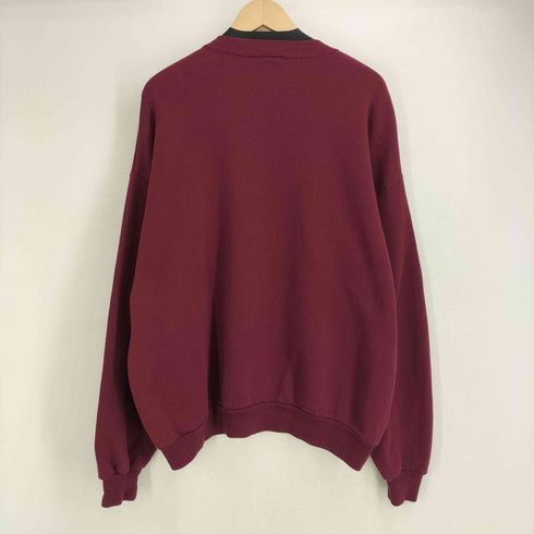 ジャージーズ JERZEES 90S USA製 フロントアニマルプリントクルーネックスウェット メンズ import:XL