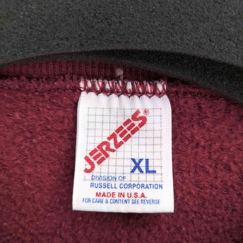 ジャージーズ JERZEES 90S USA製 フロントアニマルプリントクルーネックスウェット メンズ import:XL