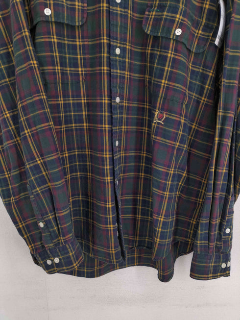 トミーヒルフィガー TOMMY HILFIGER 90S チェック L/S BD シャツ メンズ import:XL