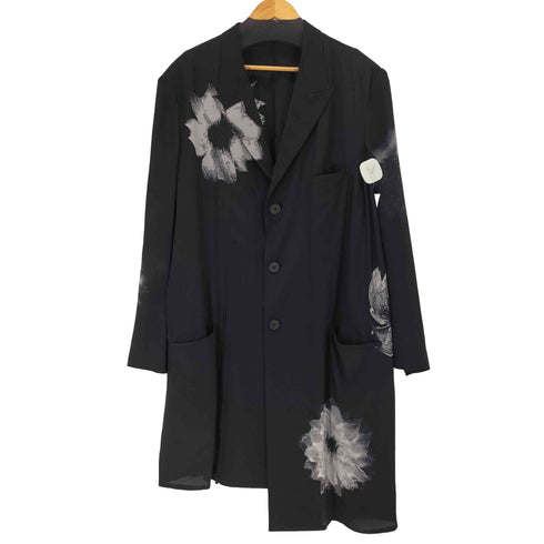 ヨウジヤマモトプールオム Yohji Yamamoto POUR HOMME 25SS WHITE FLOWER PRINT SLIT JACKET メンズ JPN:2