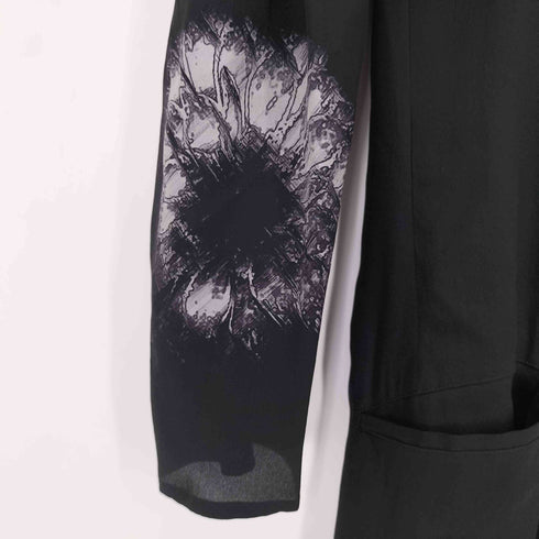 ヨウジヤマモトプールオム Yohji Yamamoto POUR HOMME 25SS WHITE FLOWER PRINT SLIT JACKET メンズ JPN:2