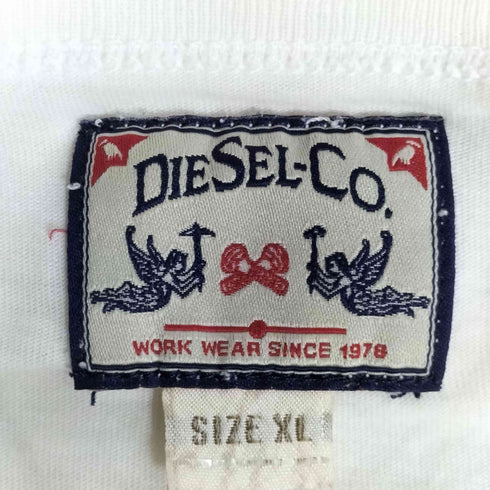 ディーゼル DIESEL ロゴ Uネック Tシャツ メンズ import:XL