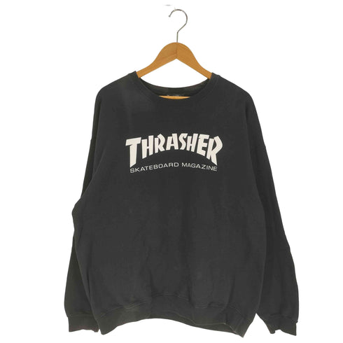 スラッシャー THRASHER 00s ロゴプリント クルーネックスウェット メンズ import:L