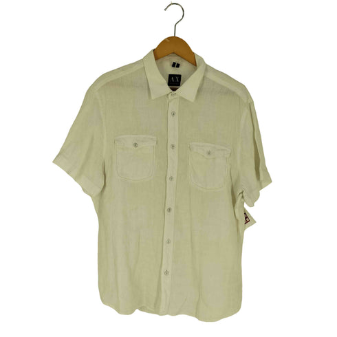 アルマーニエクスチェンジ ARMANI EXCHANGE リネン100% 半袖シャツ メンズ import:L