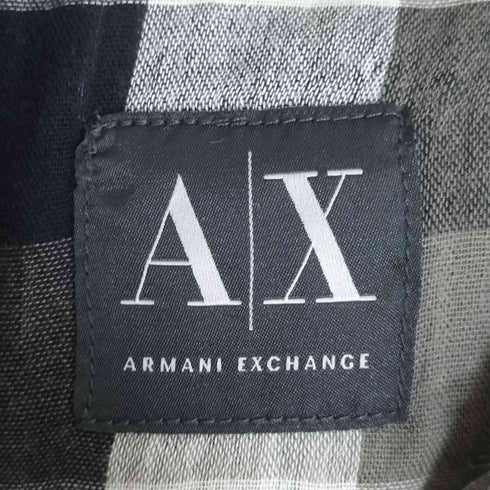 アルマーニエクスチェンジ ARMANI EXCHANGE 裏地ストライプ バッファローチェック ウエスタンシャツ メンズ