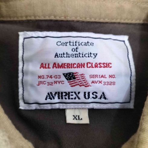 アヴィレックス AVIREX エポレット ミリタリーシャツ メンズ import:XL