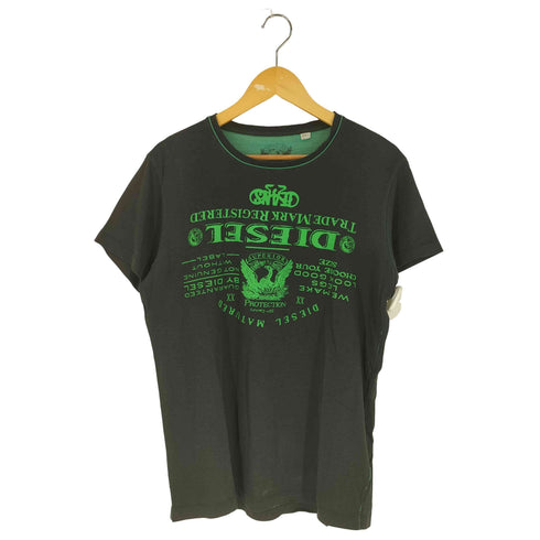 ディーゼル DIESEL SUPERIOR PROTECTION ロゴプリント クルーネックTシャツ メンズ