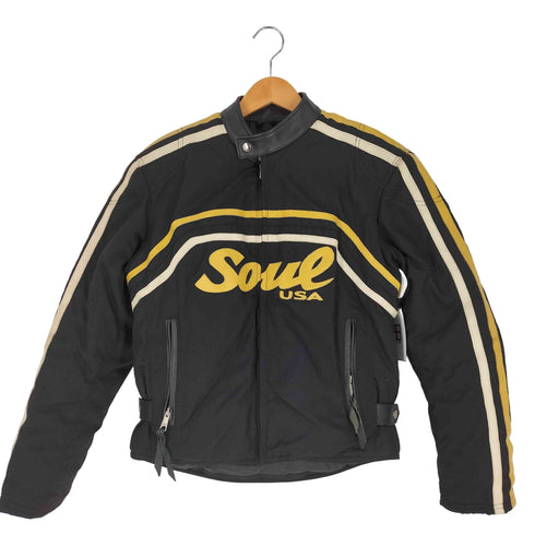 SOUL USA ロゴワッペン バイカージャケット メンズ import:M