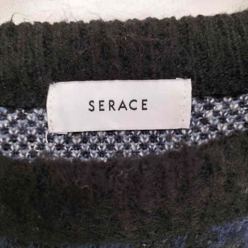 SERACE Loose silhouette abstract shaggy knit / ルーズシルエットアブストラクトシャギーニット メンズ JPN:S
