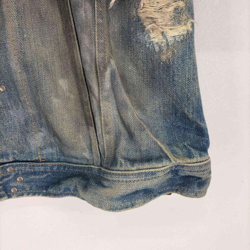 イサムカタヤマバックラッシュ ISAMU KATAYAMA BACKLASH COTTON 100%シルケット13.5ozデニム メンズ JPN:L