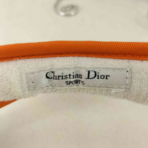 クリスチャンディオール Christian Dior ロゴ刺繍 サンバイザー レディース