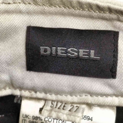 ディーゼル DIESEL ロゴプレート コインポケット スキニーチノパンツ レディース 27inch