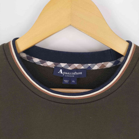 アクアスキュータム AQUASCUTUM 刺繍ロゴ クルーネックスウェット メンズ XL