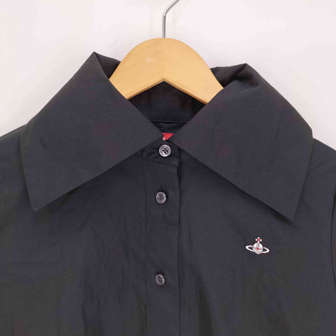 ヴィヴィアンウエストウッドレッドレーベル Vivienne Westwood RED LABEL オーブ刺繍 L/S ビックカラー シャツ レディース 02